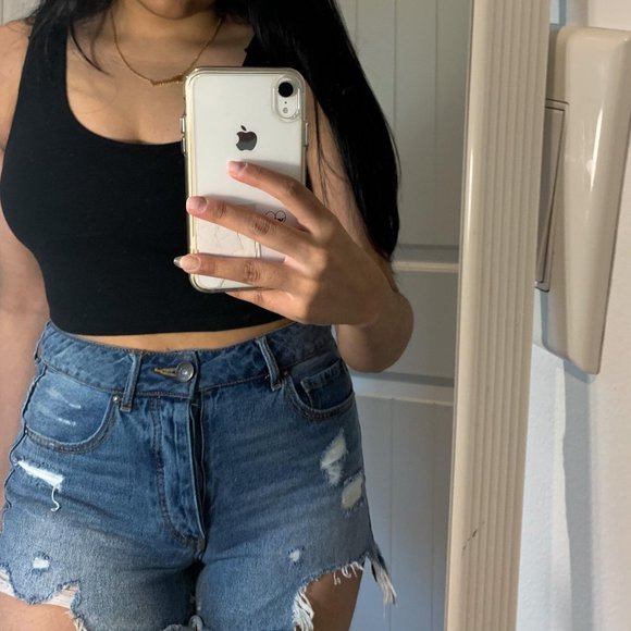 Forever 21 Ripped Denim Shorts - Picture 1 of 3